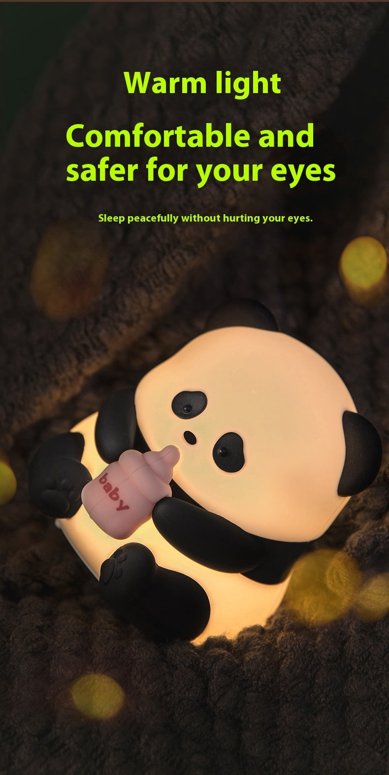 Flower Panda Colorful Silicone Pat Lamp