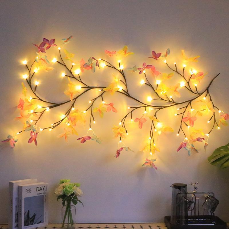 LED Rattan Lamp Christmas Indoor Wall Decoration Simulation Branch Light