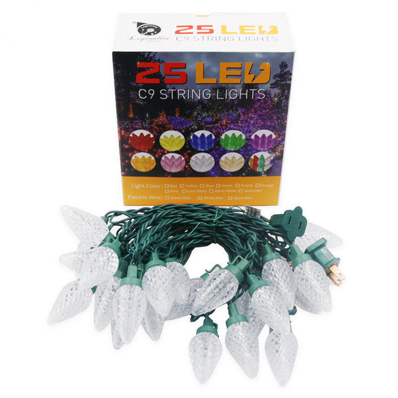 UL120V25 Lamp C9 Strawberry LED Linear Lighting Chain