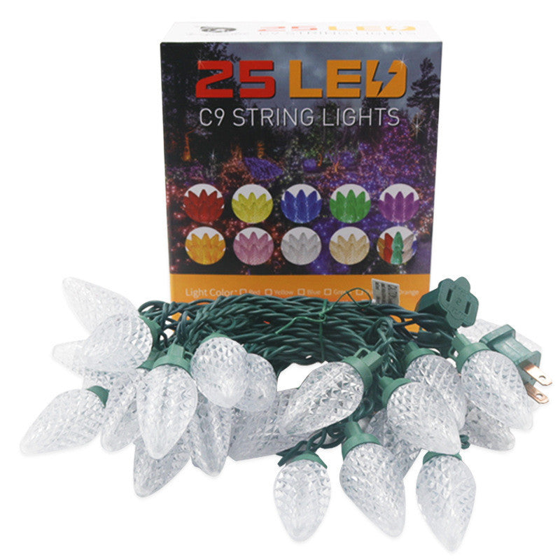 UL120V25 Lamp C9 Strawberry LED Linear Lighting Chain